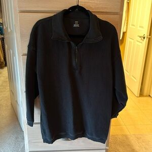 Aerie ribbed quarter zip pullover